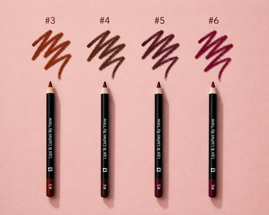 Lips and Lashes by Yane The Must-Have Lip Liner Set: all four Lip Liners with swatches