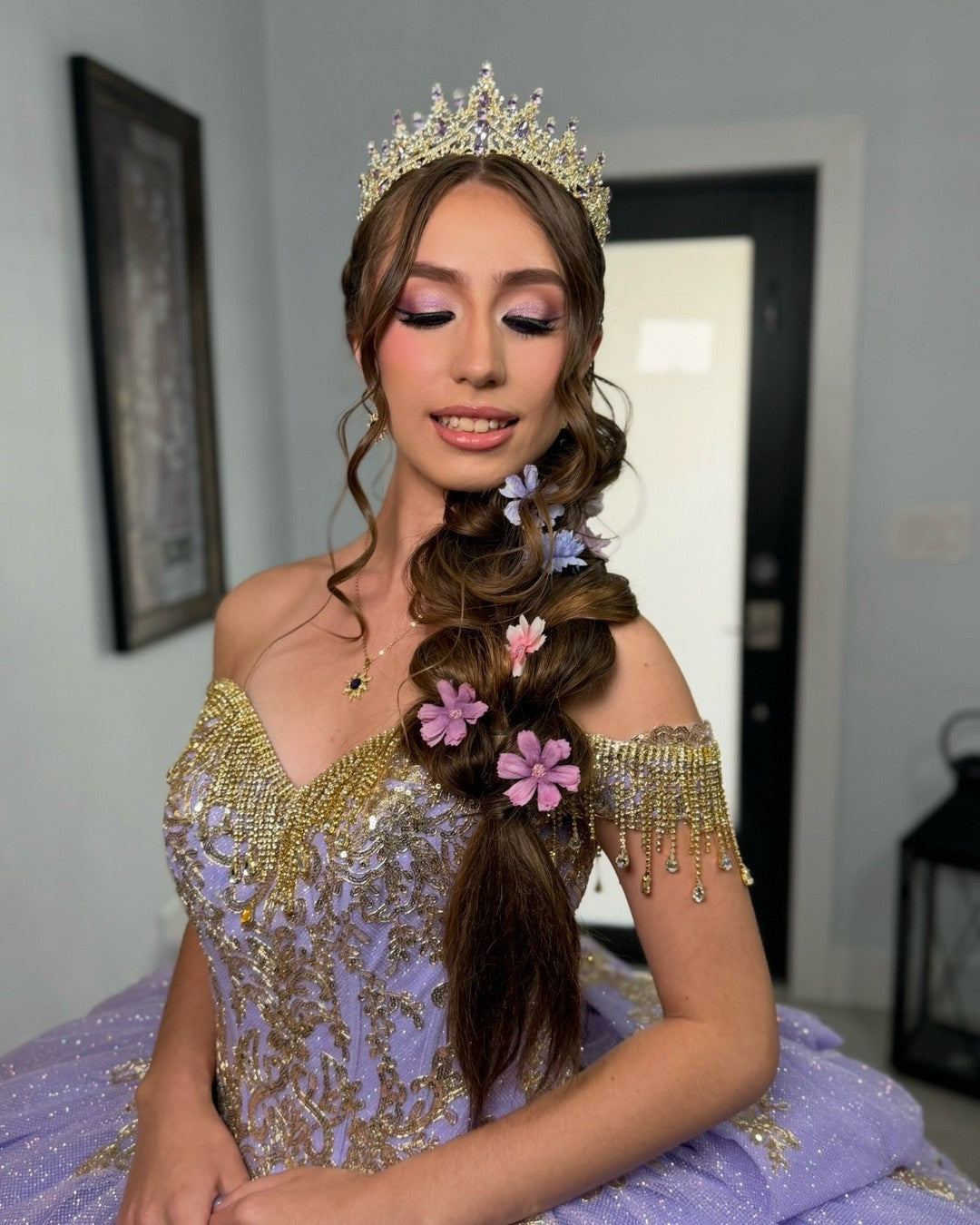 Quinceanera hair and makeup by Lips and Lashes by Yane